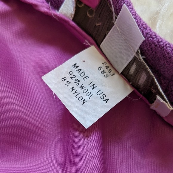 Don Caster Purple Wool Skirt Size 8 - Picture 6 of 7